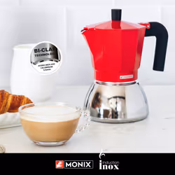 Monix M863103 caffettiera manuale Moka 0,195 L Rosso - Vista aggiuntiva 3