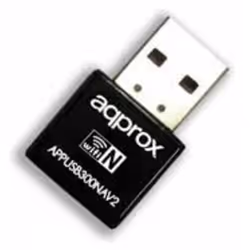 Approx appUSB300NAV2, Wireless, USB, WLAN, Wi-Fi 4 (802.11n), 300 Mbit/s, Nero