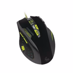 KeepOut X9pro, Laser, USB tipo A, 8200 DPI, Nero, Verde, Grigio, Argento