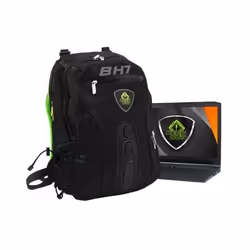 KeepOut BK7G zaino Nero, Verde Nylon - Vista aggiuntiva 4