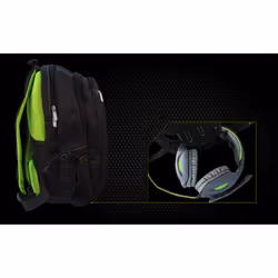 KeepOut BK7G zaino Nero, Verde Nylon - Vista aggiuntiva 5