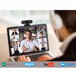 Nilox NXWCA01 webcam 2595 x 1944 Pixel USB 2.0 Nero - Vista aggiuntiva 8