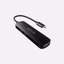 Approx APPC45, USB tipo-C, Nero, SD, 30 Hz, HDMI, USB 3.2 Gen 2 (3.1 Gen 2) Type-A, Acrilonitrile butadiene stirene (ABS)