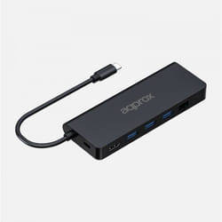 Approx APPC53 replicatore di porte e docking station per laptop USB 3.2 Gen 1 (3.1 Gen 1) Type-C Nero