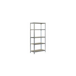 Scaffalatura metallica senza viti MaderClick 5/400 galva/legno Simon Rack