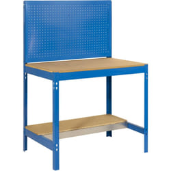 Simonrack - Banco tavolo da lavoro in metallo Simon Rack senza viti colore blu/legno 1445x1210x610 mm Made in Spain