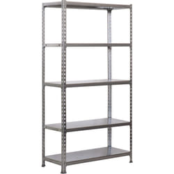 Scaffale in metallo Simon Rack senza viti colore galvanizzato 5 ripiani 1800x800x400 mm Made in Spain