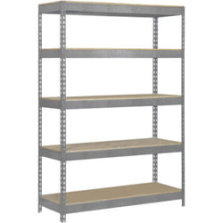 Simonrack - Scaffale in metallo Simon Rack senza viti colore galvanizzato/legno 5 ripiani 2000x1200x450 mm Made in Spain