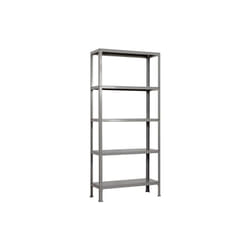 Scaffale in metallo Simon Rack senza viti colore grigio 5 ripiani 1800x800x300 mm Made in Spain