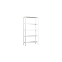 Scaffale in metallo Simon Rack senza viti colore bianco 5 ripiani 1800x800x300 mm Made in Spain