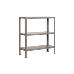 Scaffale in metallo Simon Rack senza viti colore grigio 3 ripiani 900x1000x300 mm Made in Spain