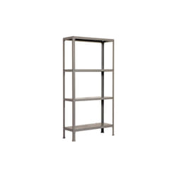 Scaffale in metallo Simon Rack senza viti colore grigio 4 ripiani 1600x1000x300 mm Made in Spain