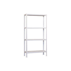 Scaffale in metallo Simon Rack senza viti colore bianco 4 ripiani 1600x1000x300 mm Made in Spain