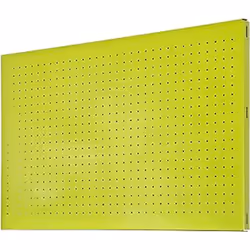 Pannello perforato metallico di colore VERDE e misure (altezza x larghezza x lunghezza) 1200x400x35 mm. Non include ganci o u ...