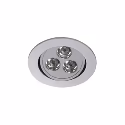 Faretto downlight a 3 luci LED incluse LEDS C4 LEDIO, 3x1W, color argento, LED DN-0297-N3-00 Faretto downlight a 3 luci LED i ...