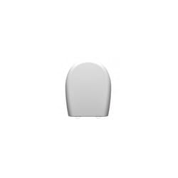 EDM - Sedile wc 'Volga' con cerniera in acciaio inox, compatibile con diverse marche, bianco