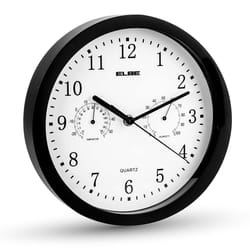 ELBE RP-1005-N orologio da parete e da tavolo Orologio digitale Rotondo Nero, Bianco