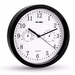 ELBE RP-1005-N orologio da parete e da tavolo Orologio digitale Rotondo Nero, Bianco