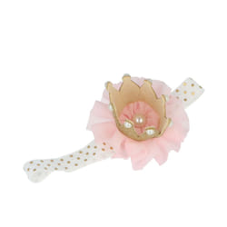 Nastro con fiore di stoffa e corona 1 u