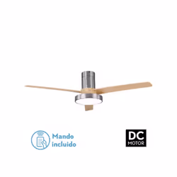 Fabrilamp PAX, Ventilatore domestico con pale, Faggio, Nichel, Soffitto, 36 dB, 6500 m³, 180 Giri/min