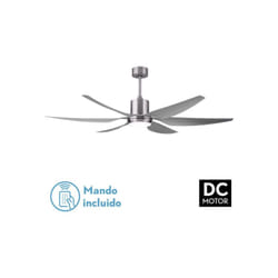 Ventilatore dc otto 24w 2950lm nichel 6 pale argento reg.x167d 3000-4000-6000k 2 pale c/remoto, memoria e timer