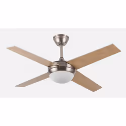 Fabrilamp 159092410, Ventilatore domestico con pale, Faggio, Nichel, Argento, Soffitto, Cristallo, MDF, Metallo, 49,5 dB, 510 ...