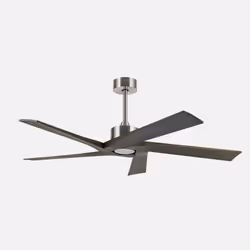 Fabrilamp 159190528, Ventilatore domestico con pale, Nichel, Colore ruggine, Soffitto, Metallo, Legno, 42 dB, 5047 m³