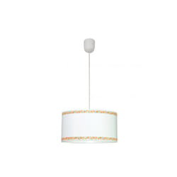 Fabrilamp - Pendente a mantovana bianco/arancio 1xe27 regx35d