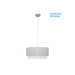 Lampada a sospensione Kenya 3xe27 Grigio/bianco Reg.40d de FABRILAMP.