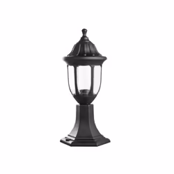 Lampada da parete per esterni della serie ANGÉLICA in policarbonato nero e stile classico. Misura 42,7x16,6 centimetri di dia ...