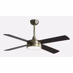 Fabrilamp 128791436, Ventilatore domestico con pale, Oro, Quercia, Noce, Soffitto, 44 dB, 289 Giri/min, 122 cm