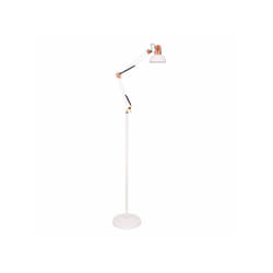 Fabrilamp - Lampada a parete de lampada a gamba girevole rutilo 1xe27 bianco/rame 180x28x28 cm