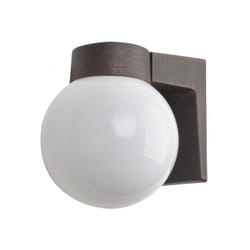 Applique procyon 1xe27 alluminio marrone 18x15x18 cm ip44