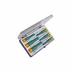 Set di 6 cacciaviti di precisione 3 a croce (nº00 - nº0 - nº1) 3 piatti (1,5 mm - 2 mm - 2,5 mm) djmv vvarilla 75 mm - 3".