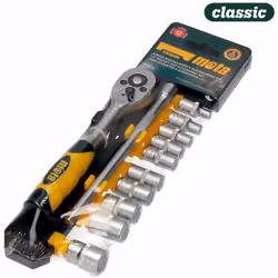 Set di 12 pezzi di chiavi da 1/4" cr.v. ek410 e relativi accessori