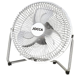 Jocca - Ventilatore industriale da pavimento, 25W, silenzioso, da banco reclinabile, 2 velocità, compatto 3 pale in metallo con maniglia, facile da