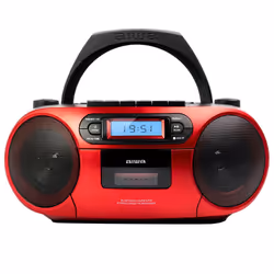 Aiwa BBTC-550RD, 1,5 kg, Nero, Rosso, Lettore CD portatile