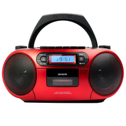 Aiwa BBTC-550RD Lettore CD portatile Nero, Rosso