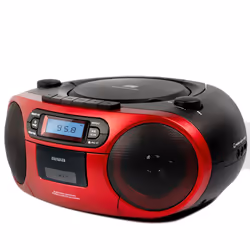Aiwa BBTC-550RD Lettore CD portatile Nero, Rosso