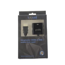 iggual IGG317303 cavo e adattatore video 0,2 m HDMI tipo A (Standard) VGA (D-Sub) Nero