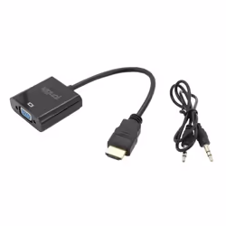 iggual IGG317303 cavo e adattatore video 0,2 m HDMI tipo A (Standard) VGA (D-Sub) Nero