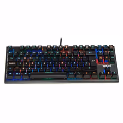iggual IGG317952, Cablato, USB, Interruttore a chiave meccanica, QWERTY, LED RGB, Nero