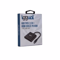 iggual IGG318461 replicatore di porte e docking station per laptop USB 3.2 Gen 1 (3.1 Gen 1) Type-C Nero - Vista aggiuntiva 4