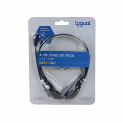 iggual Easy Call Auricolare Cablato A Padiglione Ufficio Nero - Vista aggiuntiva 4