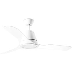 Leds-c4 - LedsC4 Ventilatore Ip20 Tiga Led 16.6W Bianco Caldo - 3000K On-Off Bianco Lucido Traspa