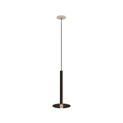 LedsC4 Lámpara Colgante de Techo de Diseño Minimalista con Luz led 3.2W 169lm. Lámpara Suspendida Florón Empotrable Negro Mate