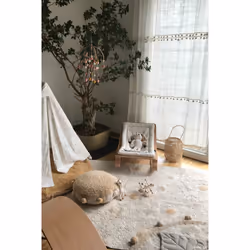 Lorena Canals C-HIDO-HNY materassino e tappetino per zona bambino Beige, Marrone Cotone, Tessuto Rettangolo