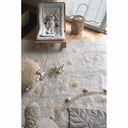 Lorena Canals C-HIDO-HNY materassino e tappetino per zona bambino Beige, Marrone Cotone, Tessuto Rettangolo
