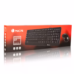 NGS Cocoa Kit, AZERTY, FR tastiera Mouse incluso Universale USB Francese Nero - Vista aggiuntiva 6