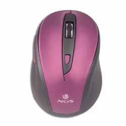 NGS Evo Mute, Mano destra, Ottico, RF Wireless, 1600 DPI, Nero, Viola